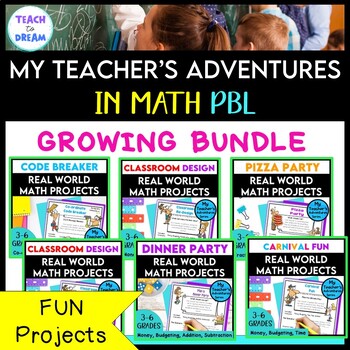 Preview of Real World Math Projects Bundle | Summer School Curriculum - Grade 4th 5th 6th