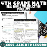 Real-World Multiplication Word Problems 4th Grade Math
