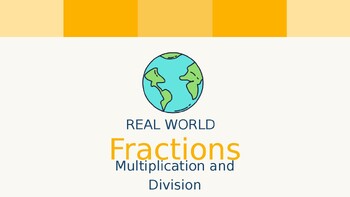 Preview of Real World Multiplication and Division Fraction Word Problems Practice