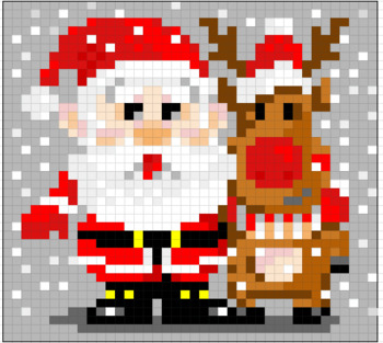 Preview of Real World Percentage Problems Christmas Pixel Art