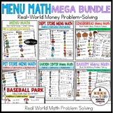 Menu Math Money Problem Solving: Real World Mega Bundle Ad