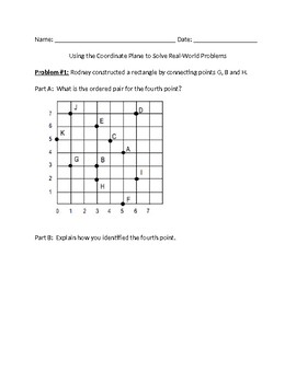 Preview of Real-World Problems for Coordinate Plane