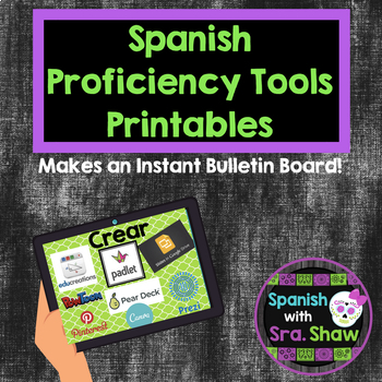 Preview of Real World Proficiency Printables Bulletin Board Spanish French German