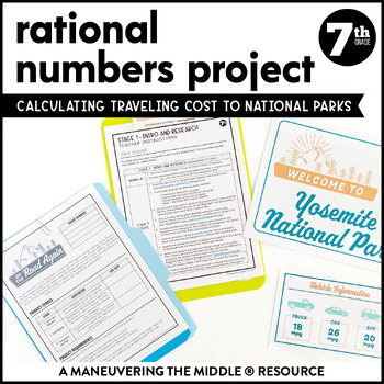 Preview of Real-World Rational Number Operations Project | 7th Grade End of Year Project
