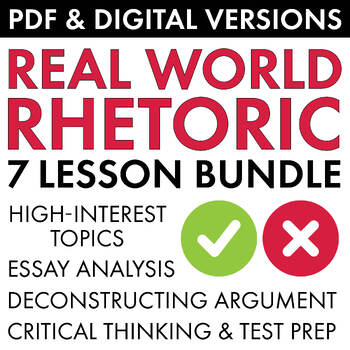 Preview of Real-World Rhetoric Bundle Argument Analysis of Modern Essays, Critical Thinking