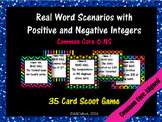 Real World Vocabulary: Positive and Negative Integers Scoot Game
