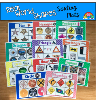 Preview of Real World Shapes Sorting Mats (w/Real Photos)