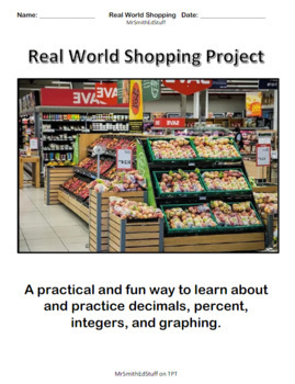 Preview of Real World Shopping - Project Based Math