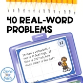 Real World Word Problems one step & two step activity task