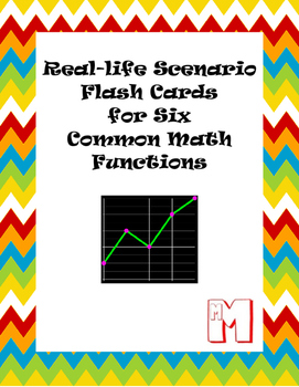 Preview of Real-life Scenario Flash Cards to Match to Six Common Math Functions