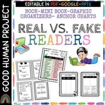Preview of Real vs. Fake Readers | Reading | Build Stamina | Activities-Book | Editable