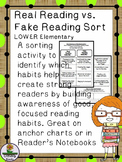 Real Reading vs."Fake Reading" Sort