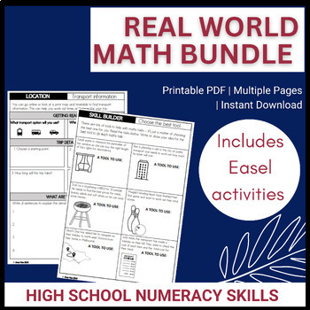 Preview of Real world math bundle for high school life skills