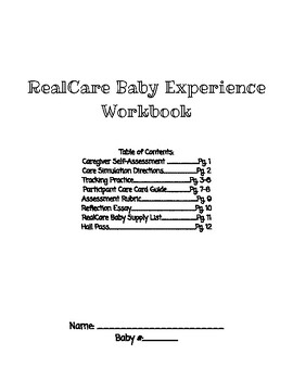 Preview of RealCare Baby Work Booklet