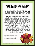 Real/Nonsense Word Game- Gobble Gobble!