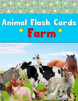 Preview of Realia Photo Animal Flash Cards - Farm (Free!)
