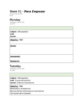 Preview of Realidades 1 ONE YEAR of lesson plans