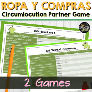 Vocabulary Circumlocution Game For Clothing Shopping In Spanish