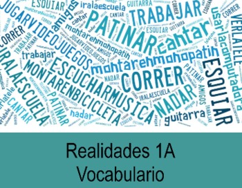 Preview of Realidades 1A Smartboard Vocab and Activities
