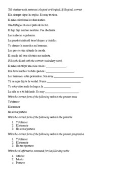 Realidades 1 Vocabulary 4a Worksheets Teaching Resources Tpt