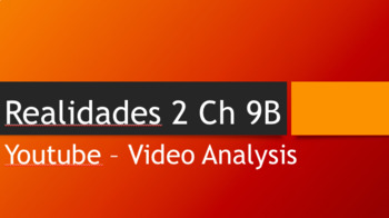 Preview of Realidades 2 CH 9B  Youtube - Video Analysis "Trabajos que desaparecerán"
