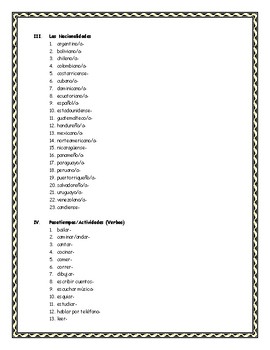 Realidades 2 - Para Empezar Vocab y Gramatica by Maestra Llamita