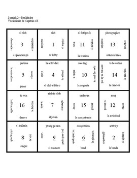 Realidades 2 1b Puzzle Worksheets Teaching Resources Tpt