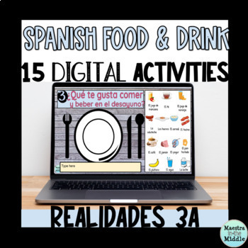 Preview of Realidades 3A Digital Activities | Spanish Food and Drink Digital Activities