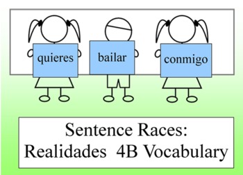 Preview of Realidades 4B Sentence Race Accompanying Smartboard Presentation