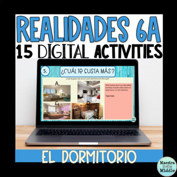 Preview of Realidades 6A Digital Activities | El Dormitorio Spanish Bedroom