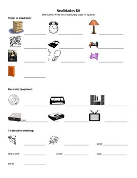 Preview of REALIDADES 6A PRACTICE PACKET review comparisons superlatives Spanish