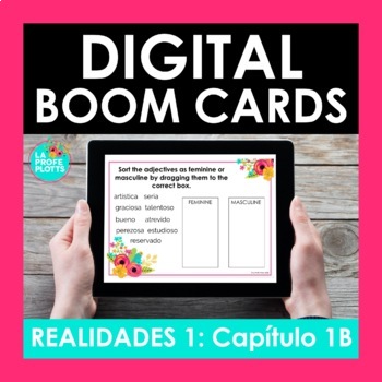Preview of Realidades Auténtico 1 Capítulo 1B BOOM CARDS | Digital Task Cards