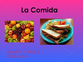 Preview of Realidades Spanish 1 Chapter 3A Vocabulary Powerpoint