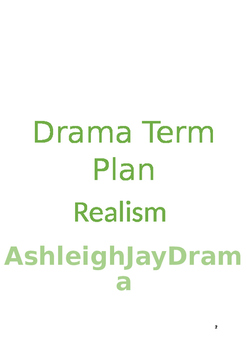 Preview of Realism and Stanislavski 12 WEEK TERM PLAN Drama for 3 age groups