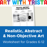 Realistic, Abstract & Non-Objective Art Worksheet