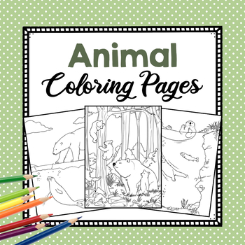 Preview of Realistic Animal Coloring Pages | Animal Drawing Activity | Growing