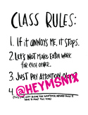 Realistic Classroom Rules Poster