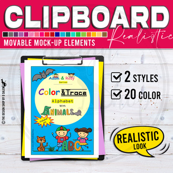 Preview of Mockup Scene Creator Bright Clipboard Realistic Clipart Transparent Background