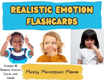 Preview of Realistic Emotion Cards/ Emotions and Feelings Flashcards/ Autism and SLP Cards