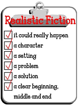 Preview of Realistic Fiction Checklist