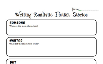 Preview of Realistic Fiction Graphic Organizer
