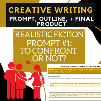 Preview of Realistic Fiction Prompt 1 - Creative Writing, Brainstorm, Outline, Story!