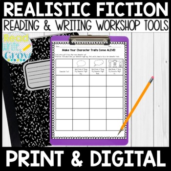 Preview of Realistic Fiction | Google Classroom | Digital & Paper Options