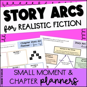 Preview of Realistic Fiction and Narrative Writing Story Arc Planners