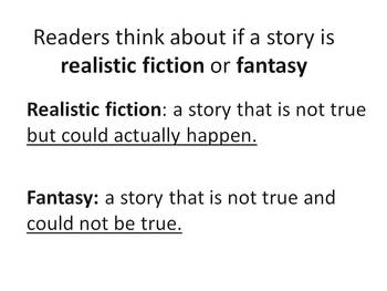 Realistic Fiction or Fantasy? by Ayelet Grunes | TpT