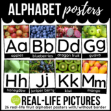 Realistic Fruit Alphabet Posters Real Life Pictures