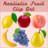 Realistic Fruit Clip Art, Hand Drawn , Freebie/FREE