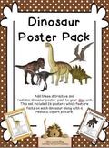 Realistic Looking Dinosaur Poster Pack (Complete Set of 26)