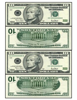 Realistic Money Printable 1,5,10,20,50,100 | TPT