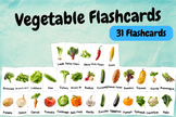Realistic Vegetable Flashcards Graphic